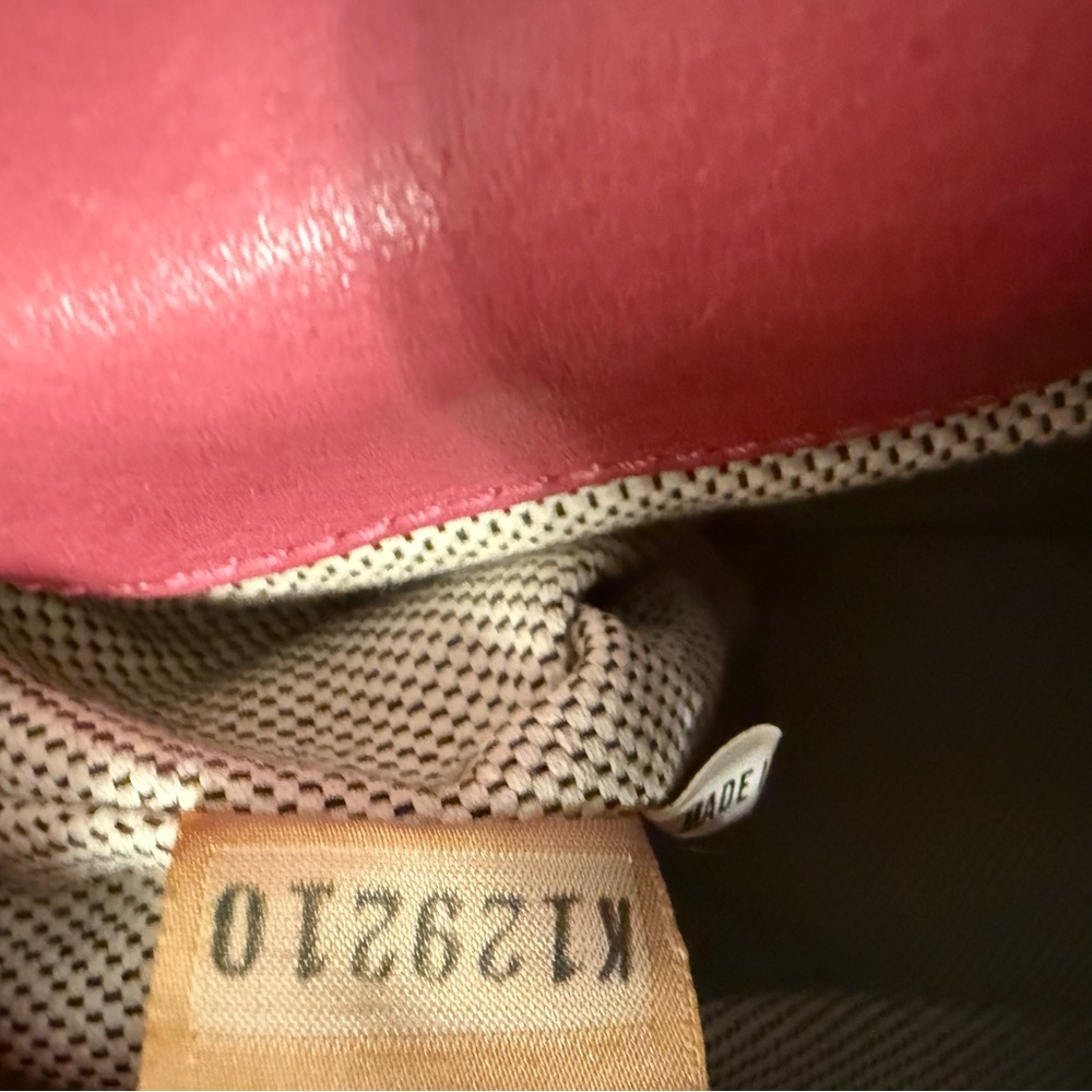 Dooney &  Bourke Black Leather Shoulder Bag with Pink Strap and Heart Accent - Picture 11 of 14